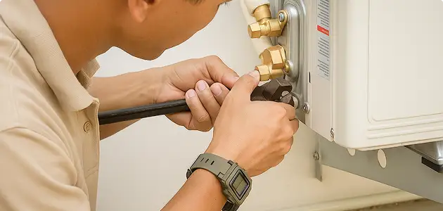 Serviço de reparo de ar-condicionado