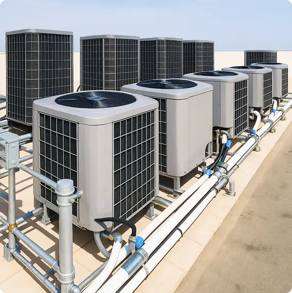 Reparo de bomba de calor sem dutos