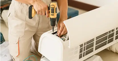 Instalação de HVAC residencial